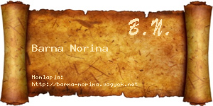 Barna Norina névjegykártya